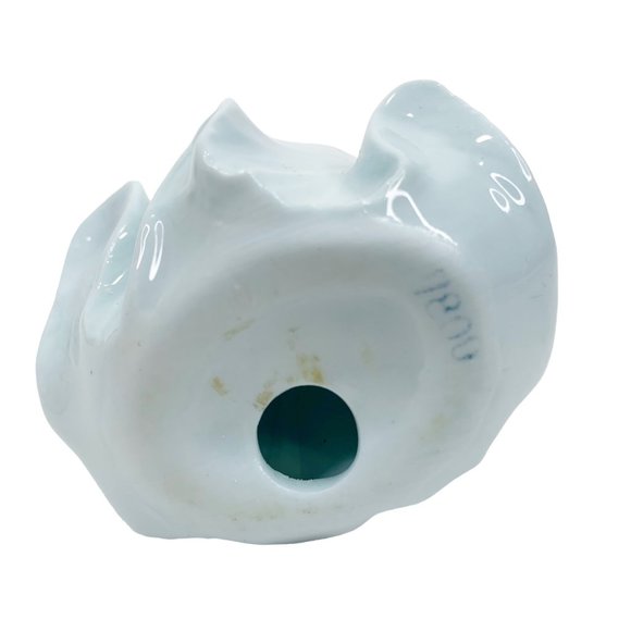 Vintage Ardalt Lenwile Angel Playing Harp Figurine Verithin Porcelain Light Blue - Picture 10 of 11